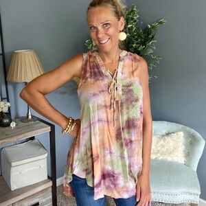 Tie dye tunic top